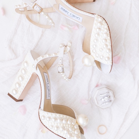 Jimmy Choo Women's Sacaria 100 Embellished Block Heel Sandals. - Picture 4 of 10